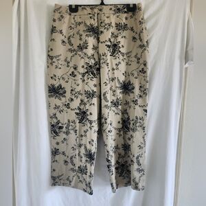 Croft & Barrow Tan Floral Women'ns Pants